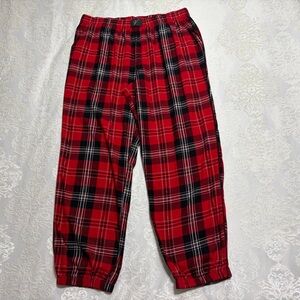 Victorias Secret Red Plaid Pajama Jogger Cotton & Viscose Blend Size Large